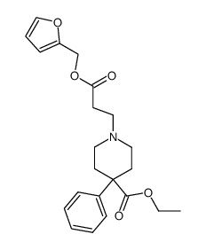 1-[2-(Furan-2-ylmethoxycarbonyl)-ethyl]-4-phenyl-piperidine-4-carboxylic acid ethyl ester结构式