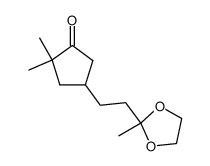 2,2-dimethyl-4-<2-(2-methyl-1,3-dioxolan-2-yl)ethyl>cyclopentanone Structure