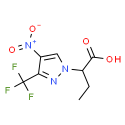 2-[4-Nitro-3-(trifluoromethyl)-1H-pyrazol-1-yl]butanoic acid Structure