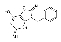 2,8-diamino-9-benzyl-3H-purin-6-one结构式