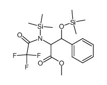 methyl 3-phenyl-2-(2,2,2-trifluoro-N-(trimethylsilyl)acetamido)-3-((trimethylsilyl)oxy)propanoate结构式