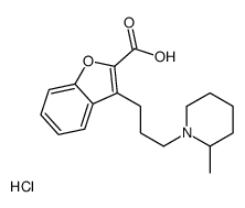 3-[3-(2-methylpiperidin-1-ium-1-yl)propyl]-1-benzofuran-2-carboxylic acid,chloride Structure