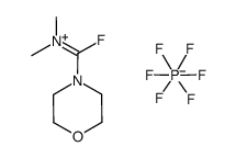 N-(Fluoro(morpholino)methylene)-N-methylmethanaminium hexafluorophosphate Structure
