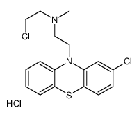 N-(2-chloroethyl)-2-(2-chlorophenothiazin-10-yl)-N-methylethanamine,hydrochloride结构式