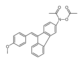 [acetyl-[(9E)-9-[(4-methoxyphenyl)methylidene]fluoren-3-yl]amino] acetate结构式
