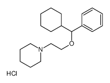 1-(2-((alpha-Cyclohexylbenzyl)oxy)ethyl)piperidine hydrochloride结构式
