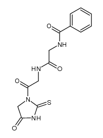 1-(N-hippuroyl-glycyl)-2-thioxo-imidazolidin-4-one Structure