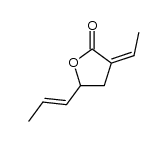(Z)-3-ethylidene-5-((E)-prop-1-en-1-yl)dihydrofuran-2(3H)-one结构式