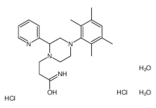 3-[2-pyridin-2-yl-4-(2,3,5,6-tetramethylphenyl)piperazin-1-yl]propanamide,dihydrate,dihydrochloride Structure