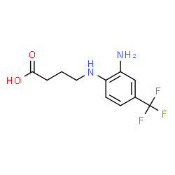 4-[2-AMINO-4-(TRIFLUOROMETHYL)ANILINO]BUTANOIC ACID结构式