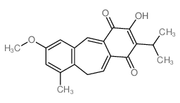 1H-Dibenzo[a,d]cycloheptene-1,4(10H)-dione,3-hydroxy-7-methoxy-9-methyl-2-(1-methylethyl)-结构式