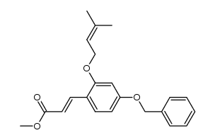 methyl 4'-benzyloxy-2'-(3-methylbut-2-enyloxy)cinnamate Structure