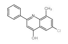 6-氯-8-甲基-2-苯基-4-喹啉醇结构式