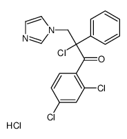 2-chloro-1-(2,4-dichlorophenyl)-3-(1H-imidazol-1-yl)-2-phenylpropan-1-one结构式