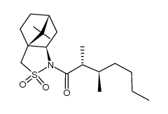 N-[(2S,3R)-2,3-dimethylheptanoyl]bornane-10,2-sultam结构式