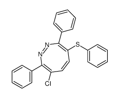 4-chloro-3,8-diphenyl-7-phenylsulfanyldiazocine Structure