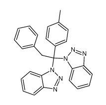 bis(benzotriazol-1-yl)(benzyl)-p-tolylmethane Structure