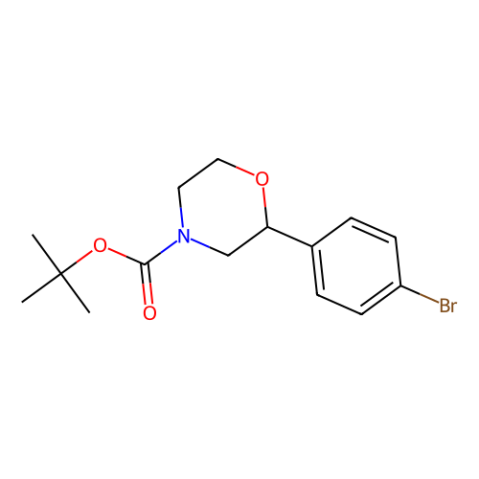 (S)-tert-butyl 2-(4-bromophenyl)morpholine-4-carboxylate Structure
