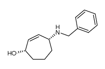 cis-4-(benzylamino)cyclohept-2-enol结构式