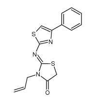 3-allyl-2-((4-phenylthiazol-2-yl)imino)thiazolidin-4-one Structure