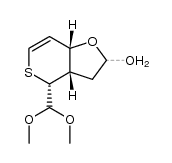 4-(dimethoxymethyl)-2,3,3a,7a-tetrahydro-4H-thiopyrano-[4,3-b]furan-2-ol结构式