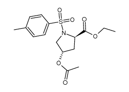 4-(acetyloxy)-1-[(4-methylphenyl)sulfonyl]-D-proline ethyl ester Structure