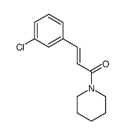 3-m-chlorophenyl-1-(N-piperidinyl)-2-propen-1-one Structure