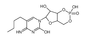 4-amino-5-butyl-1-[(6R,7R)-2,7-dihydroxy-2-oxo-4a,6,7,7a-tetrahydro-4H-furo[3,2-d][1,3,2]dioxaphosphinin-6-yl]pyrimidin-2-one结构式
