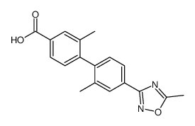 3-methyl-4-[2-methyl-4-(5-methyl-1,2,4-oxadiazol-3-yl)phenyl]benzoic acid结构式