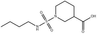 1-[(butylamino)sulfonyl]-3-piperidinecarboxylic acid Structure