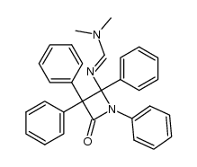 N,N-Dimethyl-N'-(4-oxo-1,2,3,3-tetraphenyl-2-azetidinyl)methanimidamide结构式