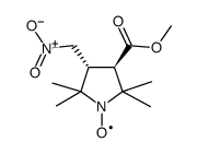 trans-3-Methoxycarbonyl-2,2,5,5-tetramethyl-4-nitromethyl-pyrrolidin-1-oxyl structure