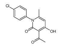 3-acetyl-1-(4-chlorophenyl)-4-hydroxy-6-methylpyridin-2-one Structure