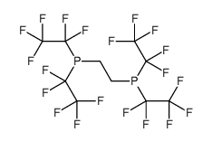 2-[bis(1,1,2,2,2-pentafluoroethyl)phosphanyl]ethyl-bis(1,1,2,2,2-pentafluoroethyl)phosphane结构式