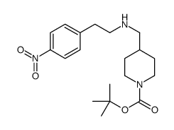 4-((4-nitrophenethylamino)methyl)piperidine-1-carboxylic acid tert butyl ester structure