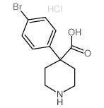 4-(4-溴苯基)哌啶-4-羧酸盐酸盐结构式