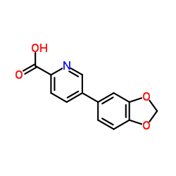 5-(苯并[d][1,3]二氧代-5-基)吡啶甲酸结构式