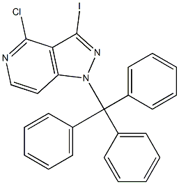 4-chloro-3-iodo-1-trityl-1H-pyrazolo[4,3-c]pyridine Structure