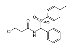 3-chloro-N-(phenyl(tosyl)methyl)propanamide Structure