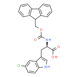FMOC-5-CHLORO-D-TRYPTOPHAN结构式