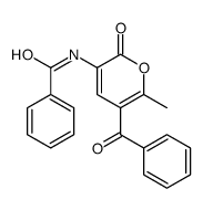 N-(5-benzoyl-6-methyl-2-oxopyran-3-yl)benzamide结构式