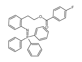 2-(triphenylphosphoranylideneamino)phenethyl 4-fluorobenzoate结构式