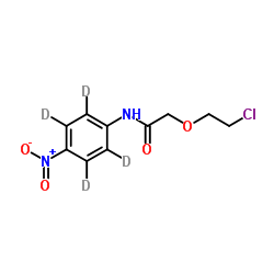 2-(2-Chloroethoxy)-N-[4-nitro(2H4)phenyl]acetamide结构式