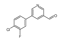 5-(4-chloro-3-fluorophenyl)pyridine-3-carbaldehyde结构式