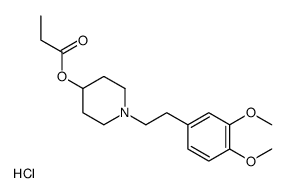 1-(2-(3,4-Dimethoxyphenyl)ethyl)-4-piperidinol propanoate (ester) hydr ochloride Structure