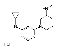 Cyclopropyl-[6-(3-Methylamino-piperidin-1-yl)-pyrimidin-4-yl]-amine hydrochloride Structure