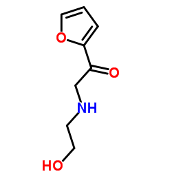 1-(2-Furyl)-2-[(2-hydroxyethyl)amino]ethanone Structure