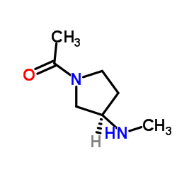 1-[(3R)-3-(Methylamino)-1-pyrrolidinyl]ethanone结构式