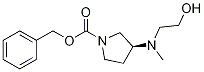 (S)-3-[(2-Hydroxy-ethyl)-Methyl-aMino]-pyrrolidine-1-carboxylic acid benzyl ester结构式