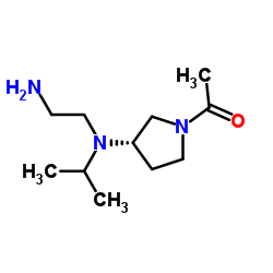 1-{(3S)-3-[(2-Aminoethyl)(isopropyl)amino]-1-pyrrolidinyl}ethanone结构式